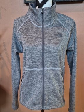 The North Face Heather Gray Zip-Up Performance Jacket